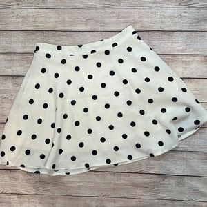 Forever 21 Polka Dotted Skater Skirt Size Large